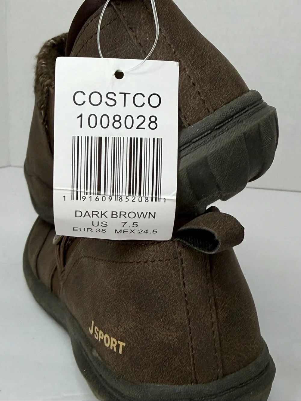 JSPORT Brown Slip On Comfort Shoes Memory Foam 7.5 NWT